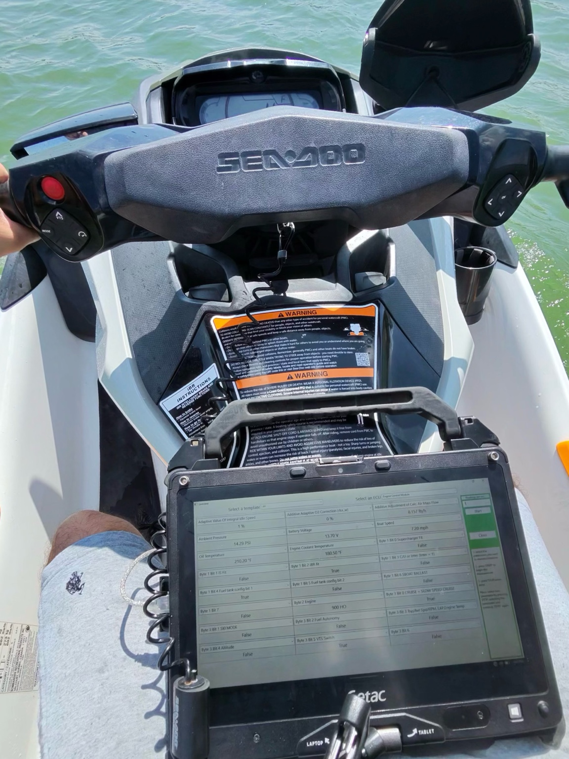 Getac live data on water