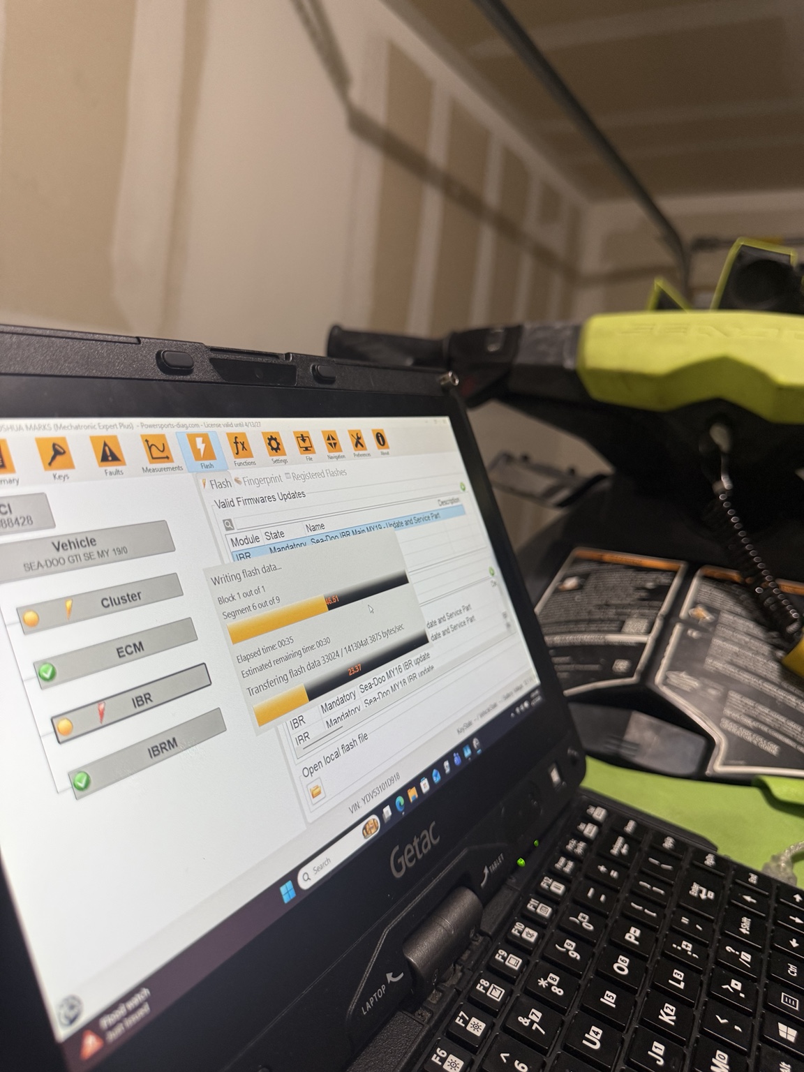 Getac flash calibration